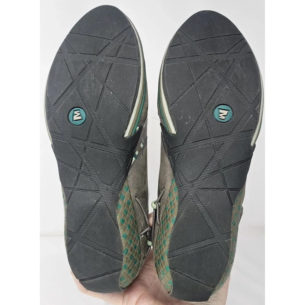 Merrell Elles Bungee Cord Ortholite Gray Suede Women’s Sz 7.5 Slip On Shoes